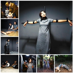 [Shengjing Film and Television] The Darkness Before Dawn, Part 2: Two female lurkers from the female special agent team were whipped on a tiger bench and stood in a fixed punishment position, and finally shot in the wild.