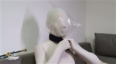 [Qing Kong Meow] Qing Qing Kong’s white zentai breathing training record