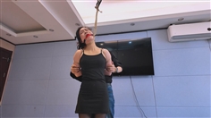 [Love with one rope] Lolo black silk hanging neck