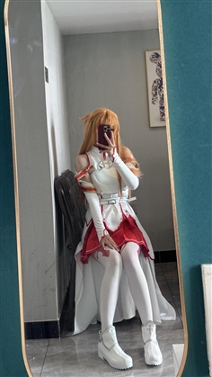 [XcTian] Xiaoyun cos Asuna, kneeling and bound, struggling + strangling the horse